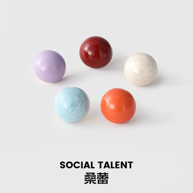 合金珐琅耳饰 【BOBO球】桑蕾耳钉简约饰品轻奢小众氛围耳饰高级商品图