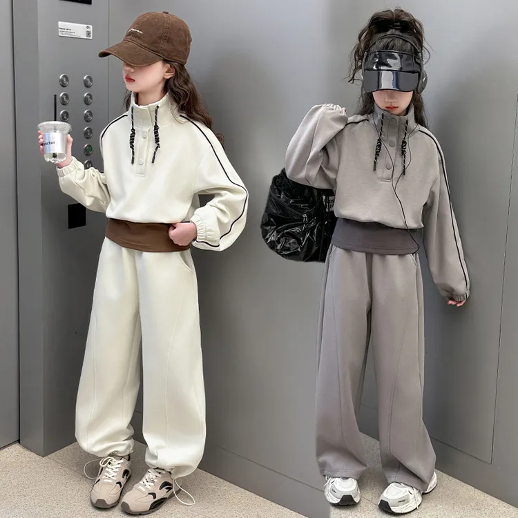 2025年春款女孩套装洋气韩版春装12-16岁大童女童休闲运动两件套