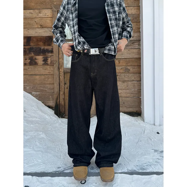 Faxims store 洗水复古街头H版型不挑人百搭显腿长休闲原牛牛仔裤