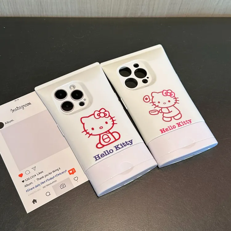 奥菲顿线条煎蛋凯蒂适用苹果15/16pro洗面奶手机壳iPhone14/13/12