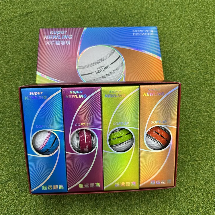 SupurNEWLING360度瞄准线轮胎球3层高密度下场远距离球高尔夫球