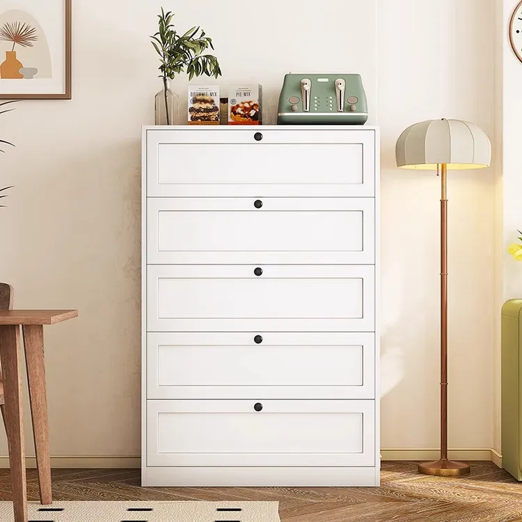 简约斗柜法式奶油风储物柜多功能厨艺地图可拆装