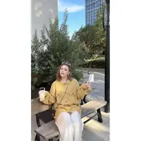 【瘦瘦】南风谷-大码秋季翻领精致双口袋宽松显瘦琥珀开衫F0032