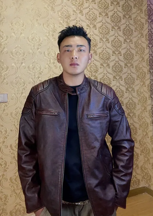 头层牛皮复古做旧 真皮