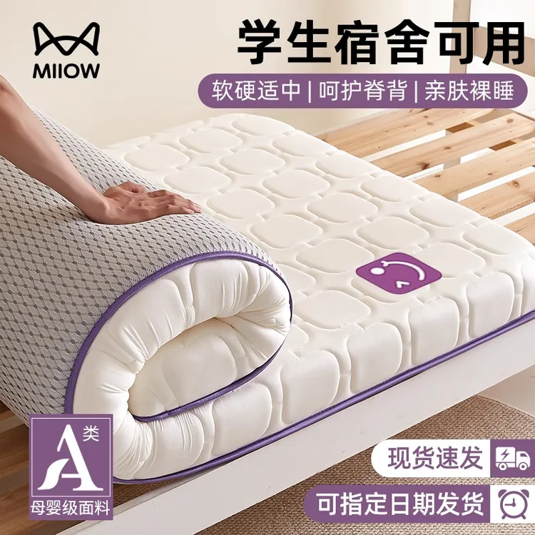 乳胶床垫遮盖物宿舍学生单人软垫家用卧室海绵床褥子垫被租房专用