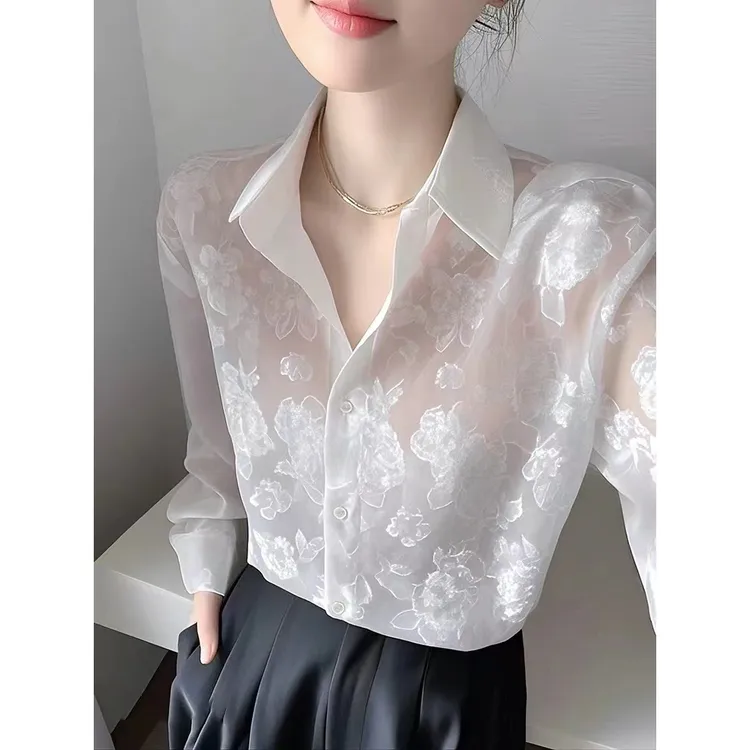 今年爆款白色衬衫女款2025早春衬衣独特漂亮超好看设计感法式上衣