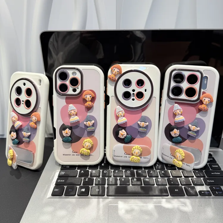 小彩人支架适用苹果/华为/荣耀/OPPO/VIVO/小米手机壳防摔