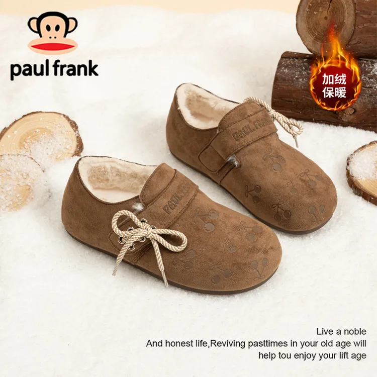 大嘴猴棉鞋女新款2025冬季保暖一脚蹬加绒勃肯鞋户外防滑平底女鞋