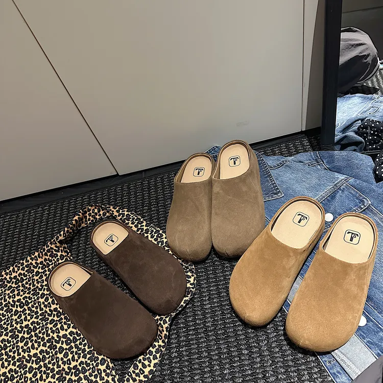 TS休闲勃肯鞋2025秋季新款户外通勤厚底增高简约时尚平底单鞋女鞋