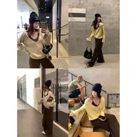 【9.22晚9点】im向 秋日拍档~慵懒感U领连帽罩衫+背心+休闲裤套装