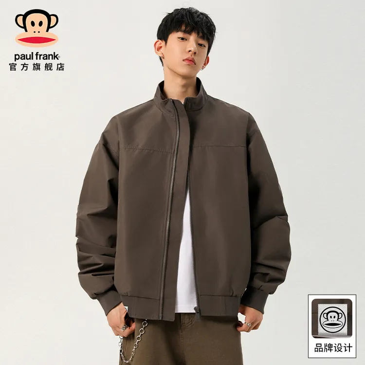 paul frank/大嘴猴2025秋季新款潮牌休闲外套男户外运动宽松夹克