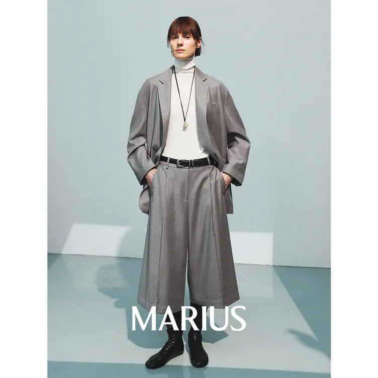 MARIUS"流浪诗人秋冬版"意大利MARZOTTO法兰绒羊毛西装/七分裤