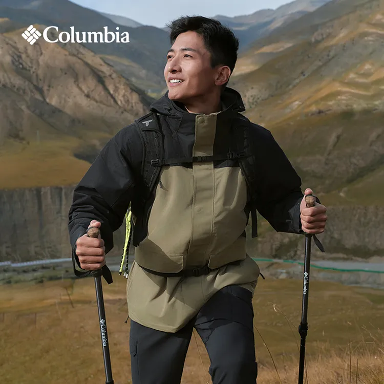  【Columbia】户外25秋冬新品男防水鹅绒冲锋衣三合一XE0098