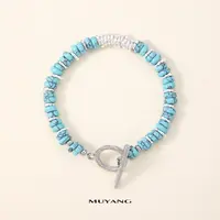 muyang/慕阳 铜合金仿水晶手链 手工时尚百搭简约清新春枝手链