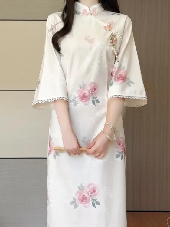 【花恋情】上上签 春夏新款新中式改良旗袍气质国风复古少女日常款