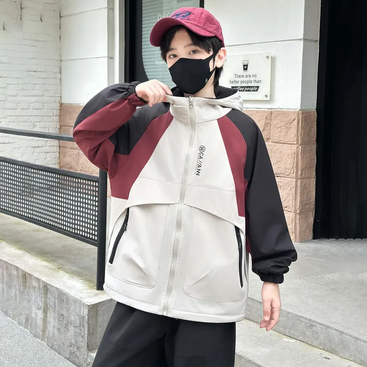 男童外套风衣秋冬男大童6-12-15岁帅气潮款秋装儿童服装宽松休闲