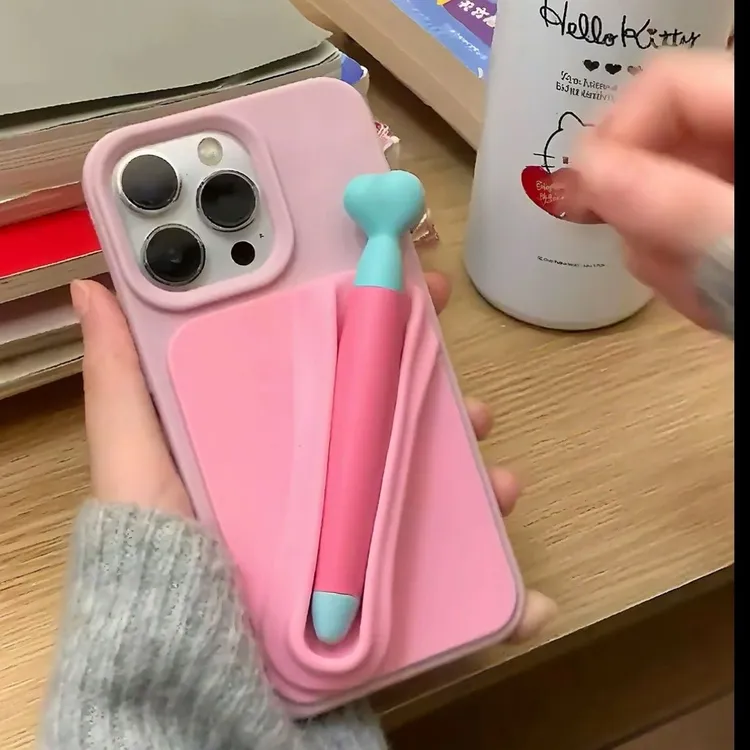 带触屏笔的手机壳冬天防冻手神器适用于苹果iphone16送女友礼物