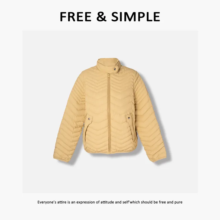 Free&Simple-‘排骨外套’秋冬款极简风小众款小立领羽绒服-2508