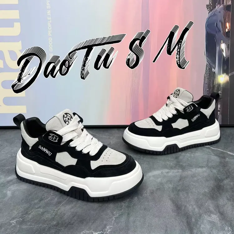 新款潮流配色经典增高厚底秋冬时尚百搭休闲舒适男鞋2025潮流板鞋