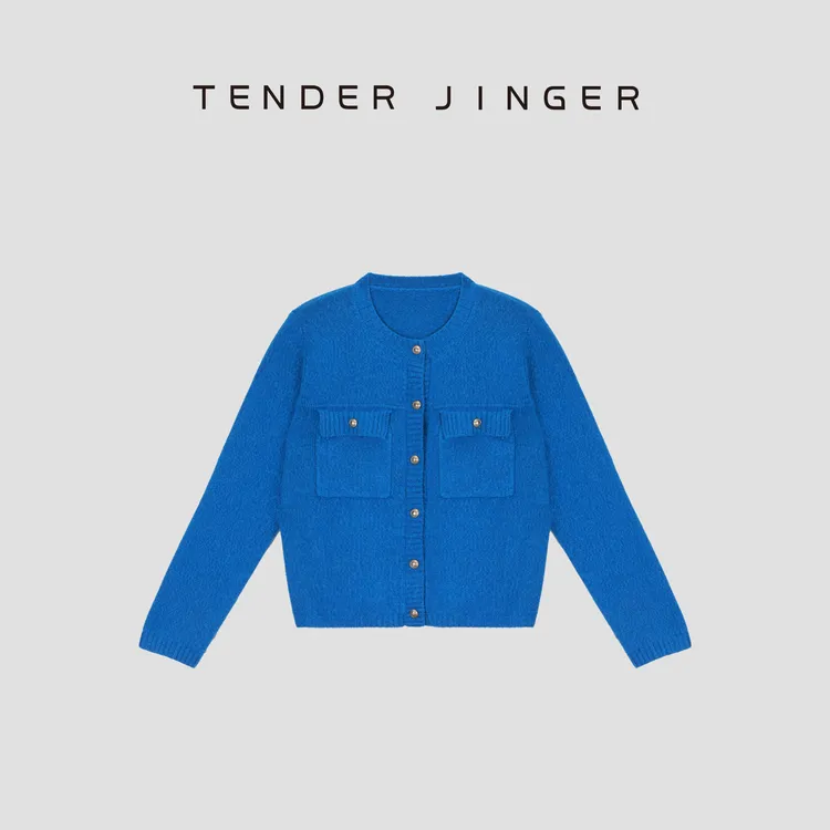 Tender Jinger【starry night】羊毛羊绒混纺针织开衫T53MII41341