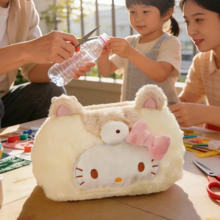 可爱卡通kt猫存钱罐外衣儿童手工DIY储蓄罐创意环保储钱罐礼物