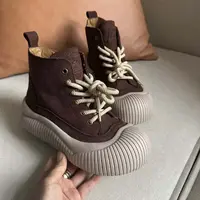 7838太谷休闲简约增高耐磨圆头复古百搭软底秋季系带拉链鞋