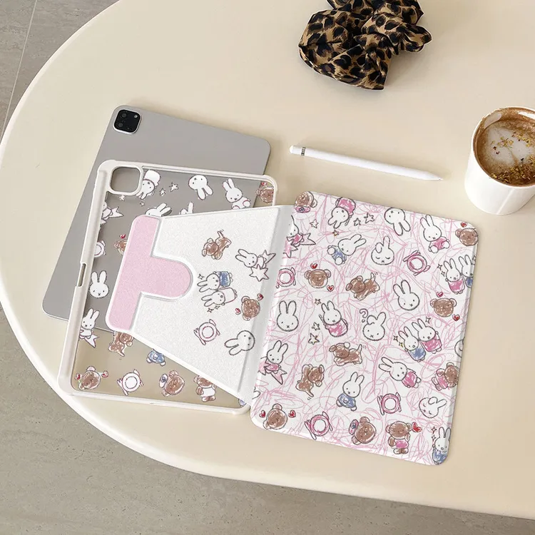 涂鸦米菲兔适用华为MatePad11.5S平板保护套padair笔槽padpro旋转