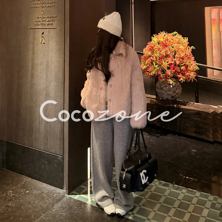 COCO ZONE刘 一一“甜心托卡”西班牙进口100羊毛革皮草CD2A3188