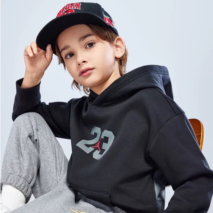 【官方旗舰】AIR JORDAN春秋休闲时尚童装卫衣男童加绒连帽卫衣F428