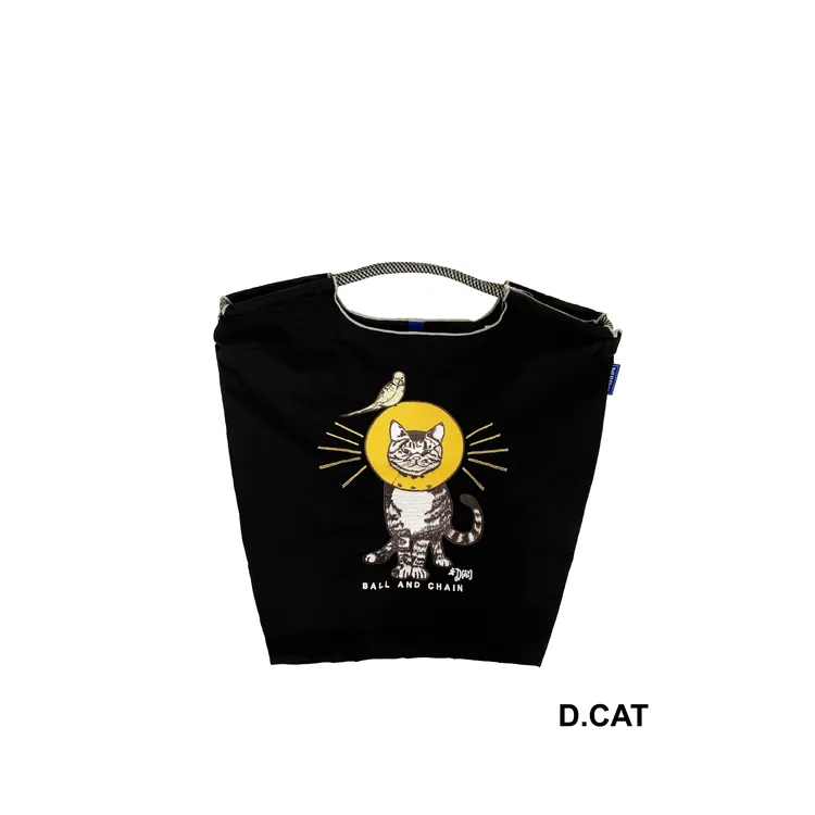 【鸟与猫】Ball Chain官方正品刺绣环保袋购物袋帆布通勤包斜挎包