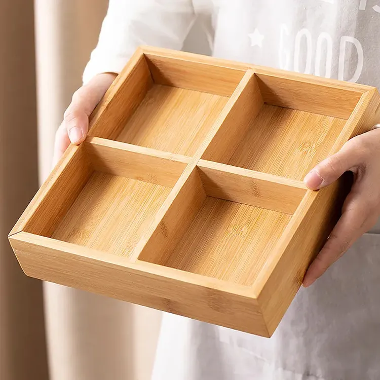 多宫格托盘水果点心盘木质木格分宫格干果盘零食摆放盘果盘收纳盒
