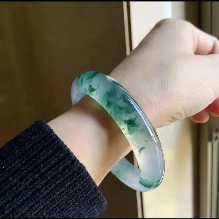 正品爆款冰透飘花正圈女款精美时尚百搭女款手镯.