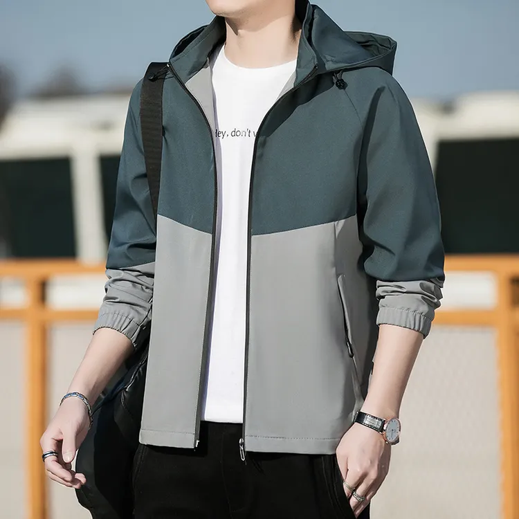 真维斯外套男士夹克2025秋冬季新款百搭宽松休闲衣服男装拼色外衣