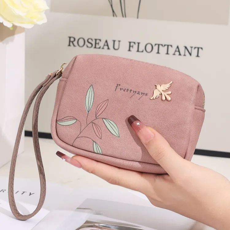 短款小零钱包女2025新款时尚拉链手腕包多功能便携钥匙证件收纳包