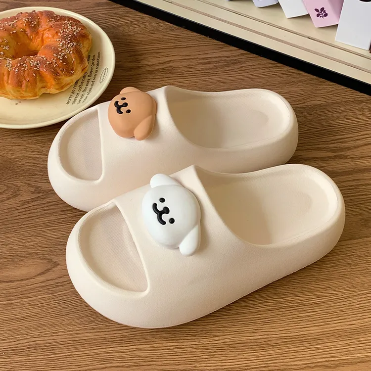 可爱小狗厚底拖鞋女夏外穿2025新款网红软底居家防滑室内凉拖秋千