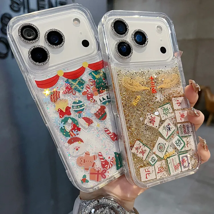 适用苹果系列iPhone17新款手机壳16prom小众圣诞礼物半包大孔透气