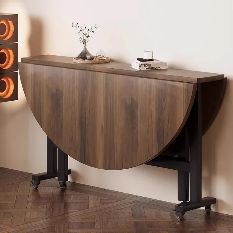 餐桌实木餐桌餐桌家用折叠餐桌餐桌折叠可伸缩圆桌桌子客厅家用