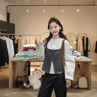 闵笑一【蓝雾雪松】设计款秋冬季温柔显瘦气质甜美针织休闲上衣