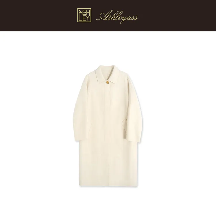 【ASHLEYASS】"秋冬战袍"阿拉善山羊绒软糯双面尼大衣LSD251817S