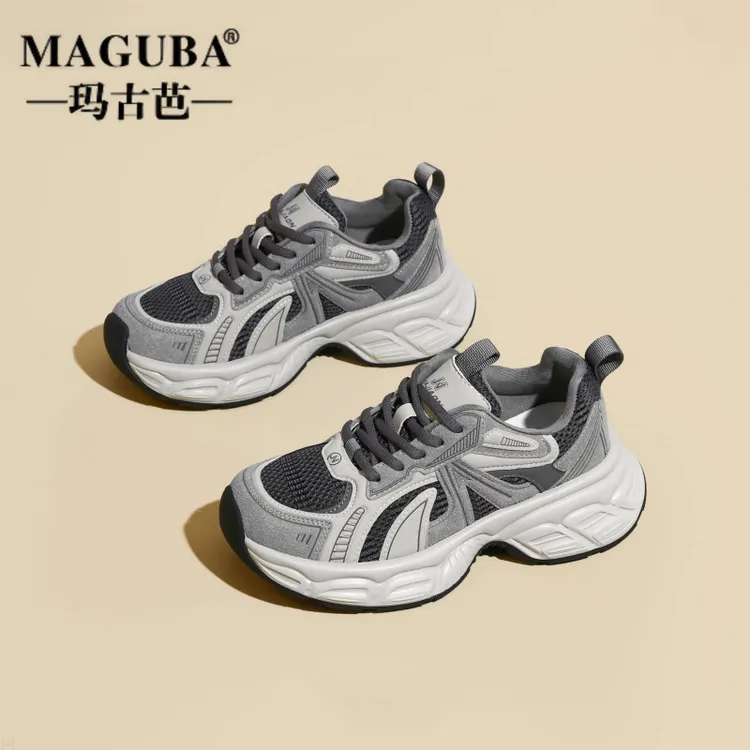 MAGUBA/玛古芭厚底老爹鞋女增高显瘦拼色潮流时尚休闲百搭运动鞋