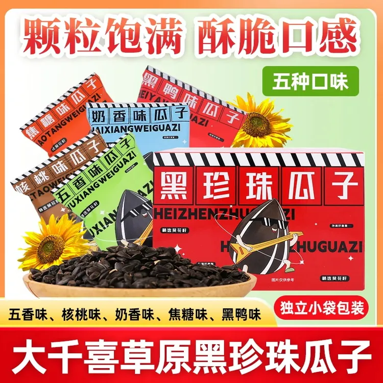 【大千喜】黑珍珠五口味组合装内蒙古草原瓜子独立小包装多种口味