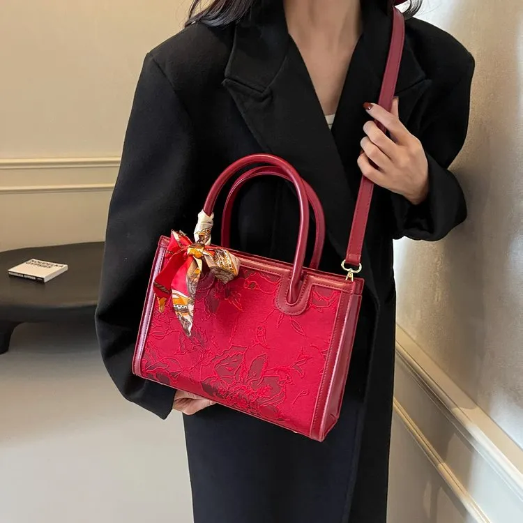 婚包大容量母亲节包包女大气平时可用红包红色结婚女包妈妈新娘包