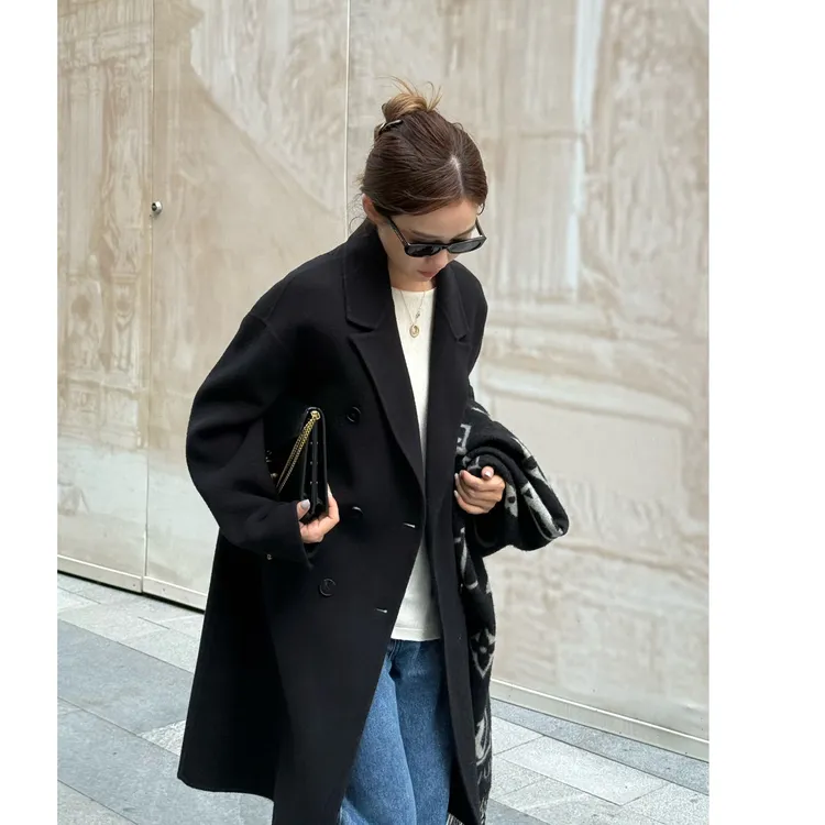 【苏黎世的冬】小个子高支羊绒➕羊毛气质大衣25126