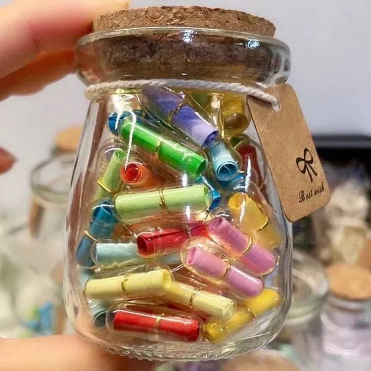 （利灵）胶囊情书DIY手工许愿瓶星星瓶送男女朋友礼物胶囊情话