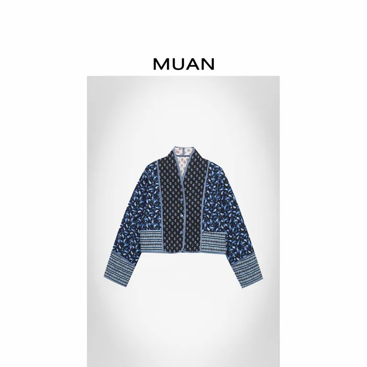 木岸MUAN：《波西米亚棉服》定制100棉撞色棉服外套上衣女D-MJ-F8120