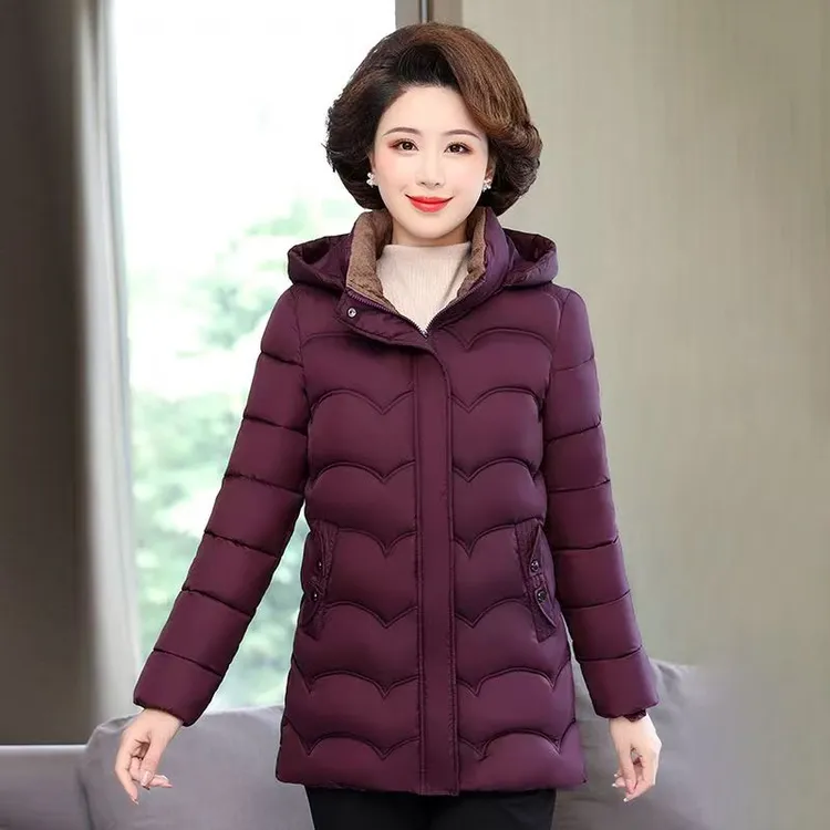 2024冬季新款羽绒棉服棉衣中老年女装妈妈装韩版棉袄加厚冬装外套