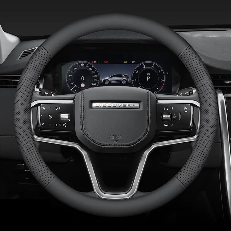 【42号】专用于路虎方向盘套专车汽车把套四季通用圆型防滑真皮超薄