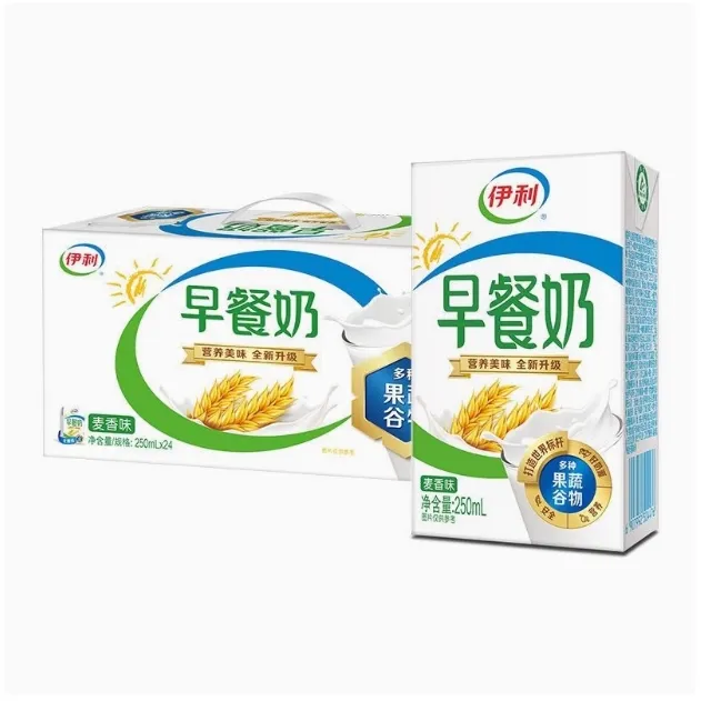 伊利 4月早餐奶麦香味250ml*24整箱装营养丰富喝到10月份