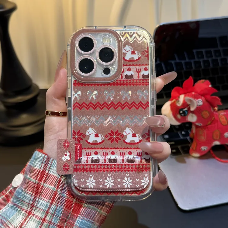 复古小马标签支架适用苹果17/16手机壳华为vivo小米oppo新年新款