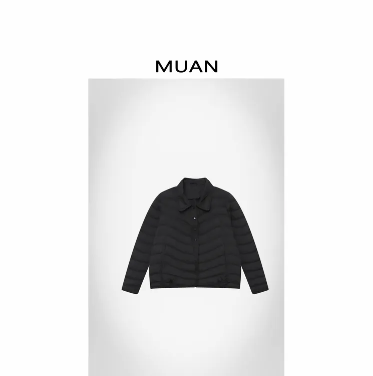 木岸MUAN：《小拉夫羽绒服》定制90白鸭高级百搭羽绒服外套D-JD-7721